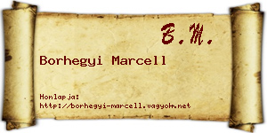 Borhegyi Marcell névjegykártya